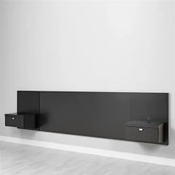 Prepac Floating Headboard with Nightstands - King Bed Size - Black 8 Prepac Floating Headboard with Nightstands - King Bed Size - Black -PREPAC Sales 2022 330595325 AlternateImage3 l