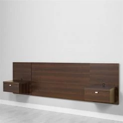 Prepac Queen Floating Headboard with Nightstands - 107.25-in x 31.50-in - Espresso -PREPAC Sales 2022 330595379 AlternateImage5 l