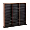 Prepac Cherry Brown/Black Transitional Engineered Wood Media Cabinet