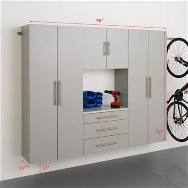 HangUps 4-Piece Storage System - 90" - Grey 4 HangUps 4-Piece Storage System - 90" - Grey - Image 2