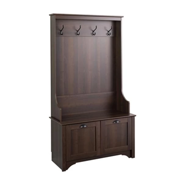 Prepac Wide Hall Tree - 2 Shaker Doors - Espresso 3 Prepac Wide Hall Tree - 2 Shaker Doors - Espresso