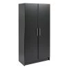 Prepac Elite Storage Cabinet - 2-Door - Black - 32-in W x 65-in H x 16-in D -PREPAC Sales 2022 330673585 MainImage 001 l