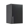 Prepac Elite Stackable Wall Cabinet - 1-Door - Black - 16-in