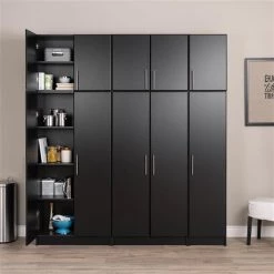 Prepac Elite Narrow Cabinet - 1-Door - Black - 16-in W x 65-in H -PREPAC Sales 2022 330673588 AlternateImage8 l