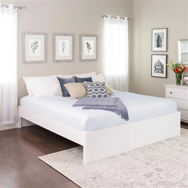 Prepac Select 4-Post Platform Bed - White - King 3 Prepac Select 4-Post Platform Bed - White - King