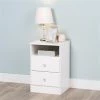 Prepac Astrid Nightdstand with Acrylic Knobs - 2-Drawer - White 2 Prepac Astrid Nightdstand with Acrylic Knobs - 2-Drawer - White -PREPAC Sales 2022 330673647 MainImage 001 l
