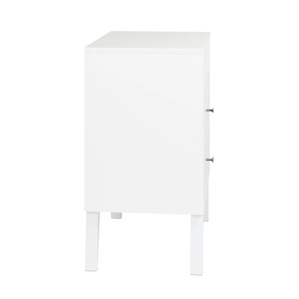 Prepac Milo 2-drawer Tall Nightstand with Open Shelf, White 6 Prepac Milo 2-drawer Tall Nightstand with Open Shelf, White - Image 4