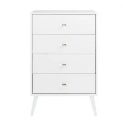 Prepac Milo 4-drawer Chest in White Finish - 26.5-in x 16-in x 41-in 8 Prepac Milo 4-drawer Chest in White Finish - 26.5-in x 16-in x 41-in -PREPAC Sales 2022 330746100 AlternateImage2 l
