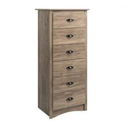 Prepac Salt Spring Tall 6-drawer Chest in Drifted Gray Finish, 23.25-in x 17.75-in x 53-in 7 Prepac Salt Spring Tall 6-drawer Chest in Drifted Gray Finish, 23.25-in x 17.75-in x 53-in -PREPAC Sales 2022 330746101 AlternateImage1 l