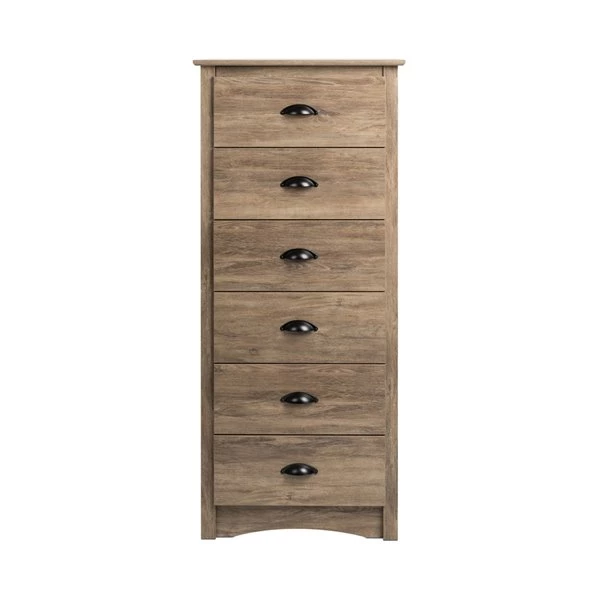 Prepac Salt Spring Tall 6-drawer Chest in Drifted Gray Finish, 23.25-in x 17.75-in x 53-in 5 Prepac Salt Spring Tall 6-drawer Chest in Drifted Gray Finish, 23.25-in x 17.75-in x 53-in - Image 3