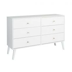 Prepac Milo 6-drawer Dresser in White Finish - 52.25-in