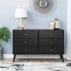 Prepac Milo 6-drawer Dresser in Black Finish - 52.25-in 7 Prepac Milo 6-drawer Dresser in Black Finish - 52.25-in -PREPAC Sales 2022 330746103 AlternateImage1 l