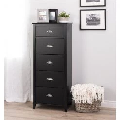 Prepac Yaletown 5-Drawer Tall Chest in Black Finish - 23-in x 16-in x 52.5-in 7 Prepac Yaletown 5-Drawer Tall Chest in Black Finish - 23-in x 16-in x 52.5-in -PREPAC Sales 2022 330746107 AlternateImage1 l