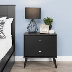Prepac Milo 2-drawer Nightstand, Black -PREPAC Sales 2022 330746109 AlternateImage1 l