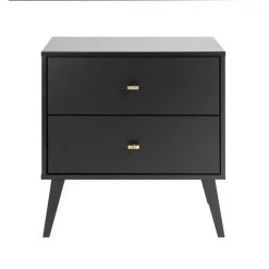 Prepac Milo 2-drawer Nightstand, Black -PREPAC Sales 2022 330746109 AlternateImage2 l