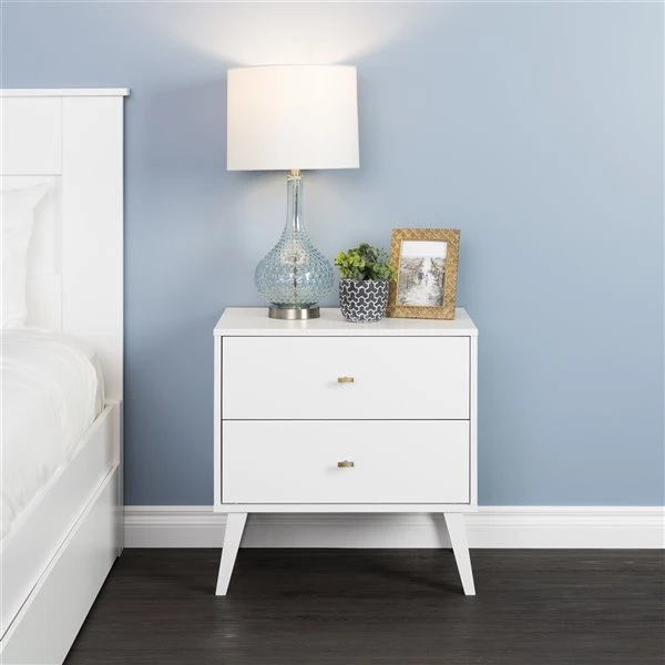 Prepac Milo 2-drawer Nightstand, White 4 Prepac Milo 2-drawer Nightstand, White - Image 2