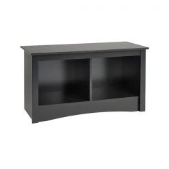 Prepac Twin Cubbie Bench in Black Finish - 36,25-in x 15,75-in