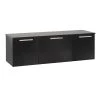 Prepac Coal Harbor Wall Mounted Buffet in Black Finish - 47,25-in