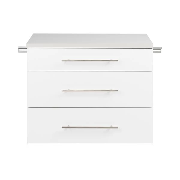 Prepac HangUps 3-Drawer Base Storage Cabinet - White 5 Prepac HangUps 3-Drawer Base Storage Cabinet - White - Image 3