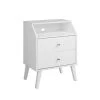 Prepac Milo 2-Drawer Night Stand with Angled Top - White