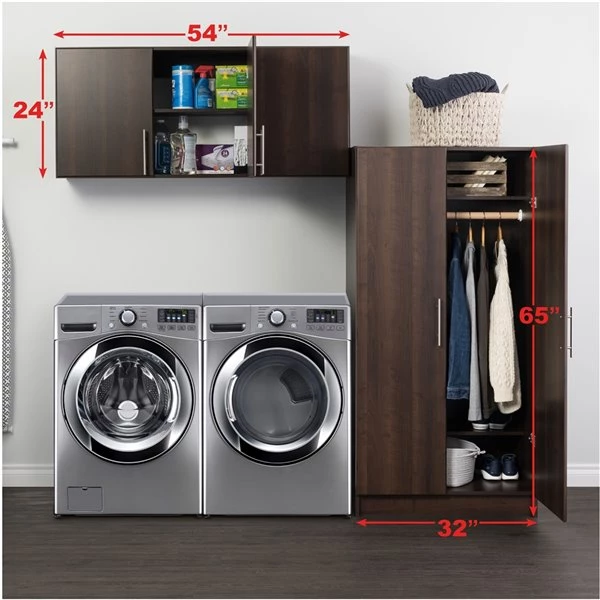 Prepac Elite 2-Piece Storage Set - 86-in - Espresso 5 Prepac Elite 2-Piece Storage Set - 86-in - Espresso - Image 3