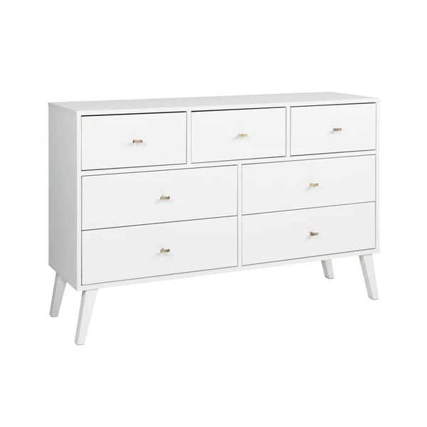 Prepac Milo 7-Drawer Dresser - White 3 Prepac Milo 7-Drawer Dresser - White