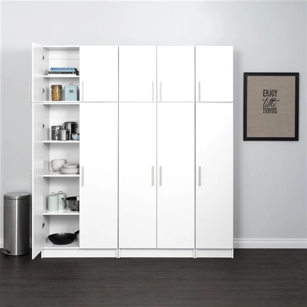 Prepac Elite 6-Piece Storage Set - 80-in - White 3 Prepac Elite 6-Piece Storage Set - 80-in - White - Image 2