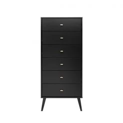 Prepac Milo Tall 6-Drawer Chest - Black 8 Prepac Milo Tall 6-Drawer Chest - Black -PREPAC Sales 2022 330768991 AlternateImage2 l