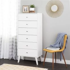 Prepac Milo Tall 6-Drawer Chest - White -PREPAC Sales 2022 330768992 AlternateImage1 l
