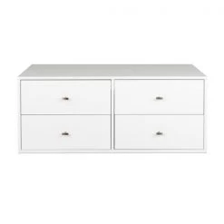 Prepac White 4-Drawer Double Dresser
