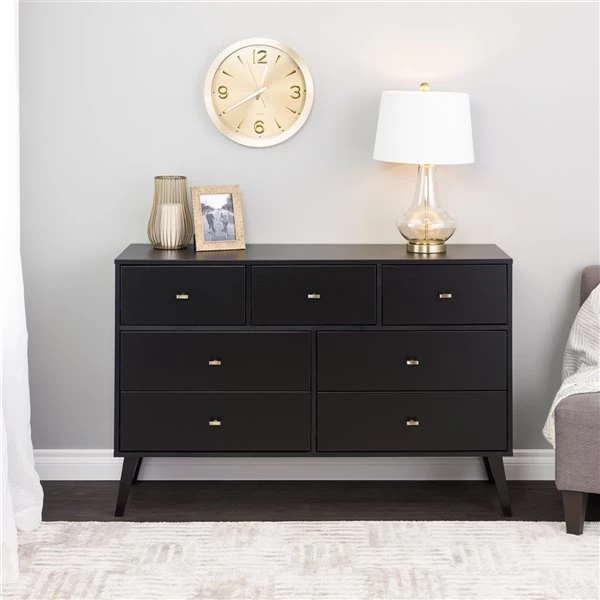 Prepac Milo Black 7-drawer Standard (horizontal) Dresser 4 Prepac Milo Black 7-drawer Standard (horizontal) Dresser - Image 2