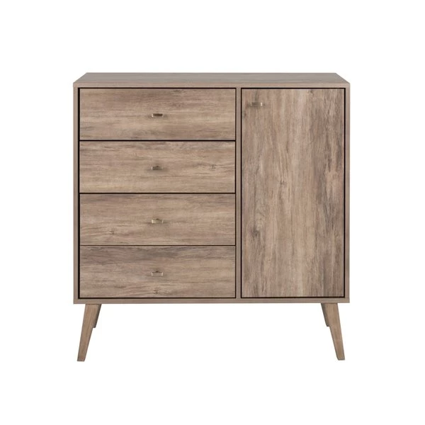 Prepac Milo Drifted Grey 4-drawer Combo Dresser 3 Prepac Milo Drifted Grey 4-drawer Combo Dresser