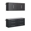 Prepac HangUps 60-in x 72-in Black Composite Wood - Storage Set F (4-Pack)