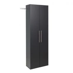 Prepac HangUps 24-in x 72-in Black Composite Wood Large Storage Cabinet