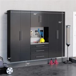 Prepac HangUps 90-in x 72-in Black Composite Wood - Storage Set G (4-Pack) 7 Prepac HangUps 90-in x 72-in Black Composite Wood - Storage Set G (4-Pack) -PREPAC Sales 2022 330915430 AlternateImage2 l