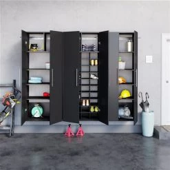 Prepac HangUps 90-in x 72-in Black Composite Wood - Storage Set J (3-Pack) -PREPAC Sales 2022 330915432 AlternateImage1 l