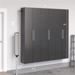 Prepac HangUps 72-in x 72-in Black Composite Wood - Storage Set C (3-Pack) -PREPAC Sales 2022 330915433 AlternateImage3 l