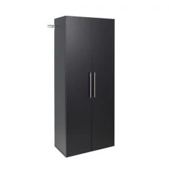 Prepac HangUps 30-in x 72-in Black Composite Wood Large Storage Cabinet