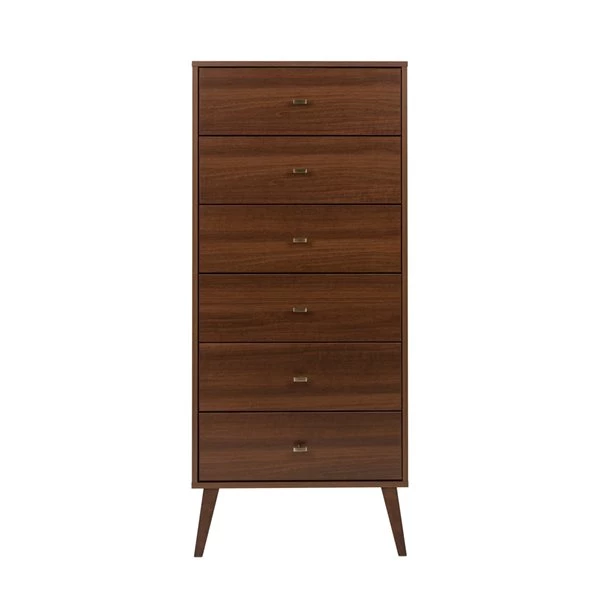 Prepac Milo Cherry Pine Contemporary 6-Drawer Tall Chest 6 Prepac Milo Cherry Pine Contemporary 6-Drawer Tall Chest - Image 4