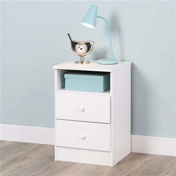 Prepac Astrid 2-Drawer White Pine Nightstand 4 Prepac Astrid 2-Drawer White Pine Nightstand - Image 2