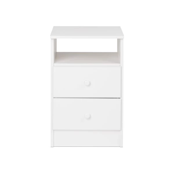 Prepac Astrid 2-Drawer White Pine Nightstand 5 Prepac Astrid 2-Drawer White Pine Nightstand - Image 3