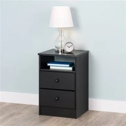 Prepac Astrid 2-Drawer Black Pine Nightstand -PREPAC Sales 2022 330981239 AlternateImage1 l
